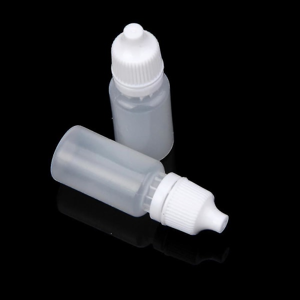 50 Uds. Botellas cuentagotas exprimibles de plástico vacías de 10ml, gotero líquido para ojos