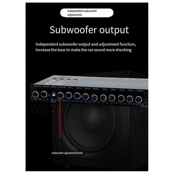 Auto Cube 9-bånds grafisk equalizer digital bilstereo - EQ9 full serie bilforsterker equalizer med A