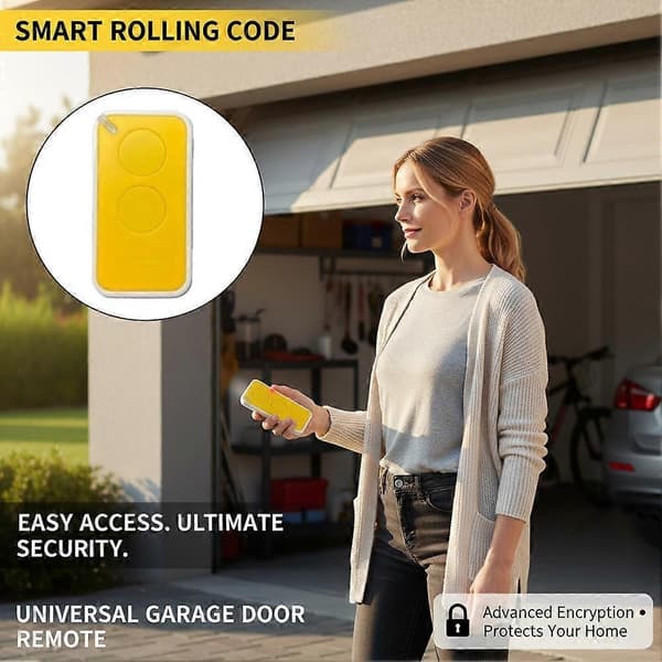433MHz langaton kaukosäädin - Rolling Code, IP65, autotallin ovi Black 1pcs