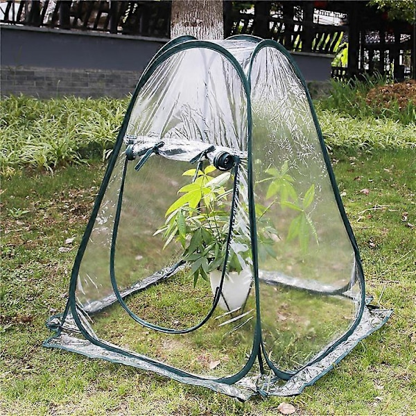 Mini Pop up Växthus, Inomhus Utomhus PVC Växthustält, Litet Portabelt Trädgårdsblomsterskydd - 70 x 70 x 80cm