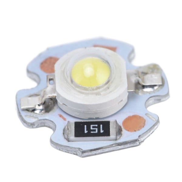 40 stk LED Chip Pære 1W 24V 16mm/0.6in Aluminium Base Lavt Strømforbrug Lampeperler til Lommelygter Forlygter Hvidt Lys