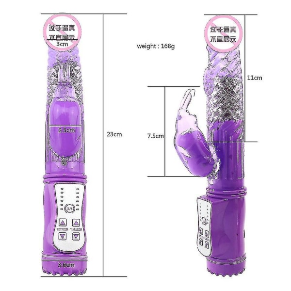 Stor Stød- og Rotationsvibrator Kaninlegetøj Glæde 10 Hastigheder Rotations Alsidighed Tryllestav Til Kvinder