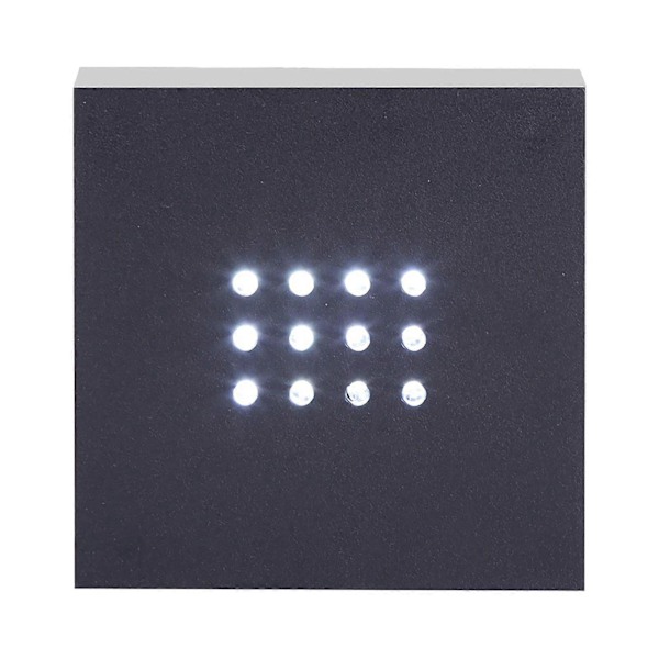 12 LED Hvit Lys Display Stativ Base Holder for Krystall / Glass Kunst