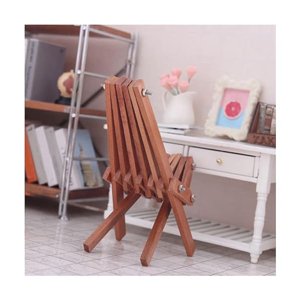 1/12 Foldbar Dækstol Lounge Dækstol Model Mini Møbler Tilbehør