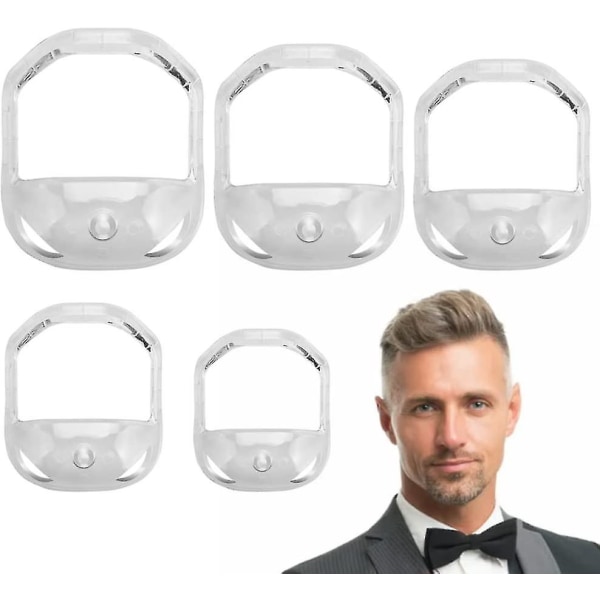 5pcs Transparent Beard Styling Templates 5 Sizes Abs Beard Shaping Tool Practical Goatee