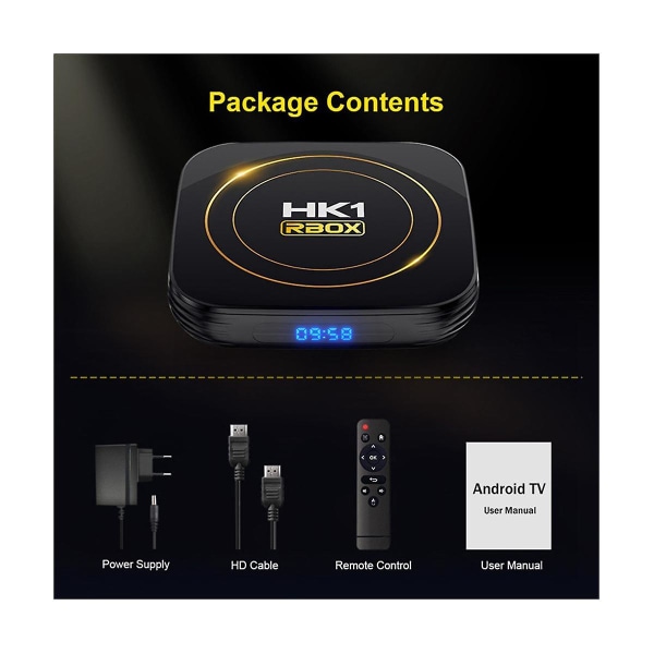 Hk1rbox H8s Android 12.0 Smart Tv Box 2,4g 5,8g Dual Wifi H618 Quadcore 2gb 16gb Eu Plug