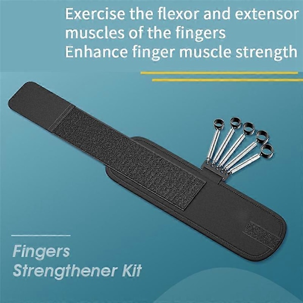 Gripster, Gripstyrketræner, Fingerstyrker i rustfrit stål, Justerbar fingerfleksion og -ekstensionstræning 18LB