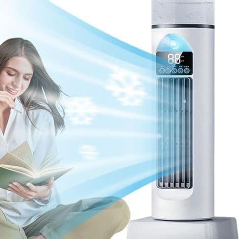 Ulisem tårnventilator. Oscillerende søjleventilator til soveværelset - køleventilator