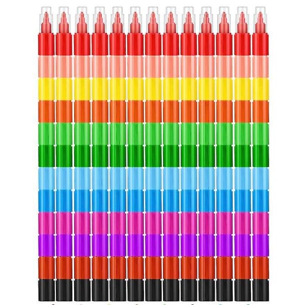12 Color Splicing Crayon