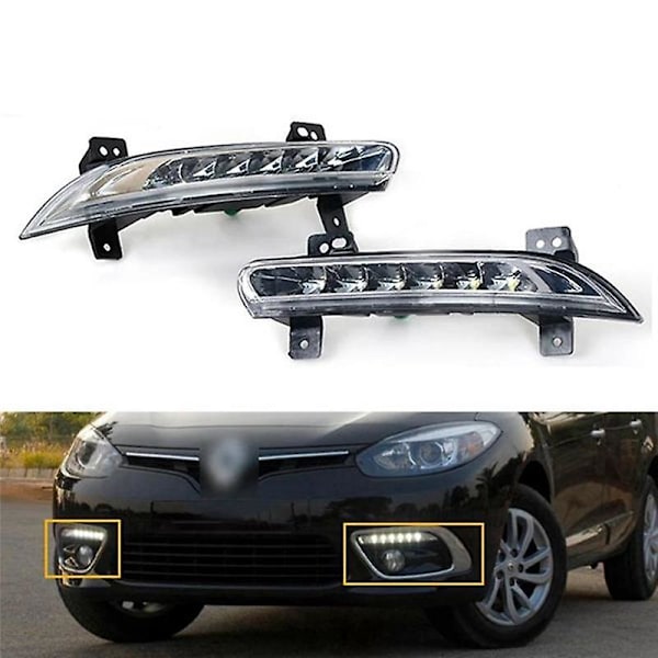 LED-varselljus för framlykta, höger sida, för Fluence 2014+, Autokörningslampa, Dagsljus, Stötfångare