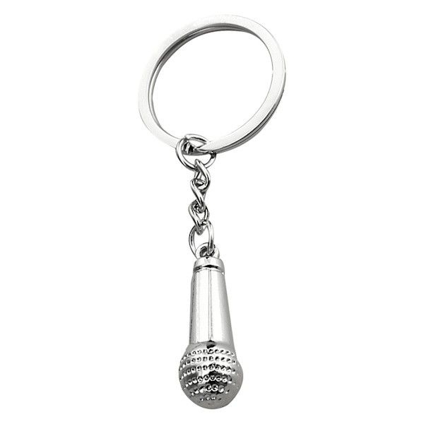 Mikrofonformad nyckelring nyckelring bilväska hänge prydnad handväska smycke charm