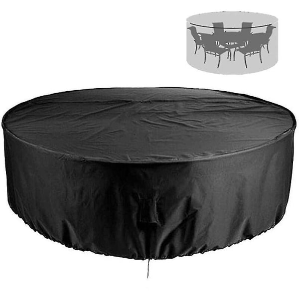 Round Garden Cover Protective Cover Round Garden Table Garden Table Cover Waterproof And Windproof 210d Oxford Round Garden Table 130*71cm