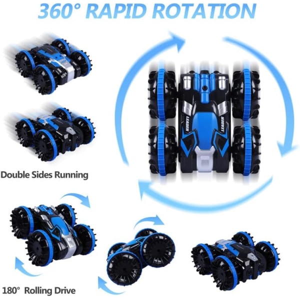 Leksaker för pojkar 5-10 år RC-bil 2,4 GHz RC-båt Vattentät RC Monstertruck Stuntbil 4WD RC-bil Pojkar Flickor Födelsedagspresent Allt terräng Vatten Strand P