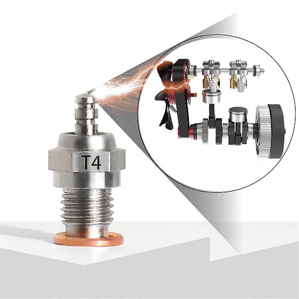 1 stk. T4 Hot Spark Glødeplug Udskiftning OS til /// Redcat 1/8 1/10 RC Nitro Motorer Bil Lastbil