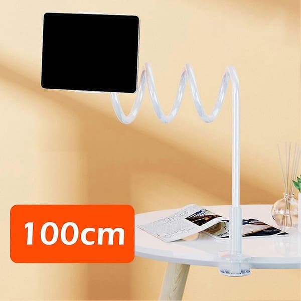 Grænseoverskridende Live Stream Stand, Sammenfoldelig Dovenskabsholder til Telefon, Tablet 100 white flat 1set