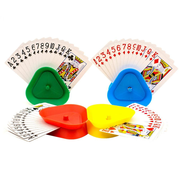 4 stk/sett Spillekortholder trekantet håndfri holder Brettspill Poker For Party Game