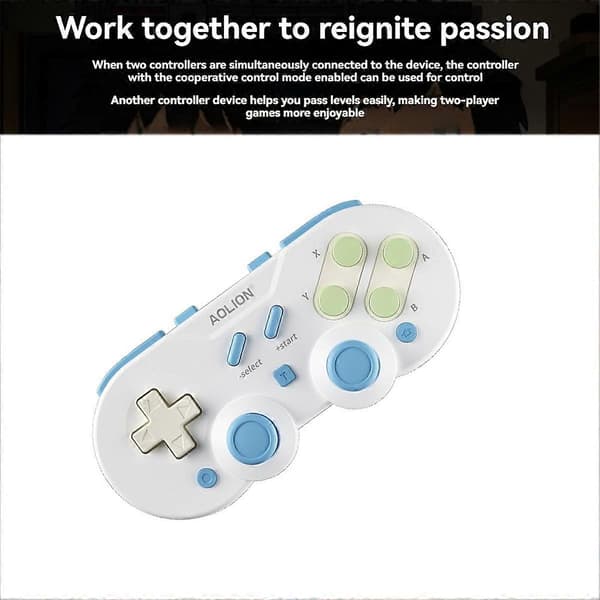 for PC Switch Trådløs Mini Spillkontroller Joypad Hall Effect Joystick for Switch Retro Gamepad A