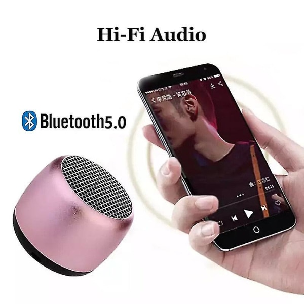 Ipx5 Vanntett Mini Bærbar Bluetooth-høyttaler Metall Hifi Tws Interconnection Super Small Steel Stereo Trådløs høyttaler