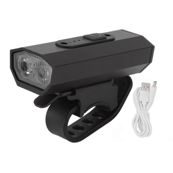 Cykellys Dobbelt Hoved 6 Lysniveauer USB Genopladelig Aluminium Legering LED Cykel Forlygte til Udendørs Cykling