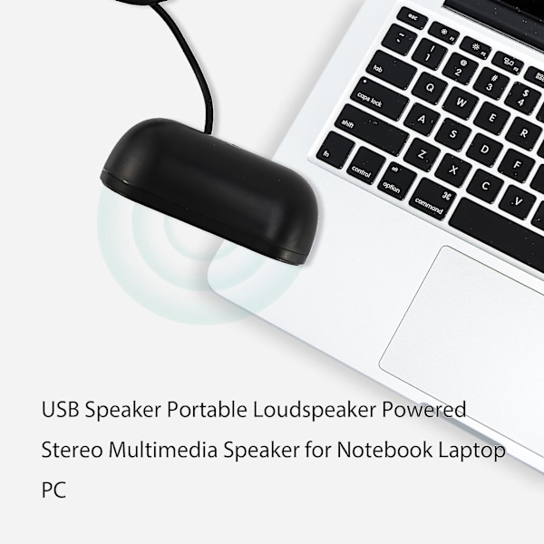 USB-högtalare Bärbar Högtalare Drivs Stereo Multimedia Högtalare För Notebook Laptop PC (Svart)