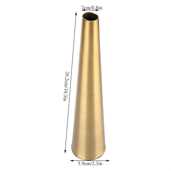 Metallisk Konisk Vase for Roseblomstdekor, Stue Studie Håndverkskoppholder