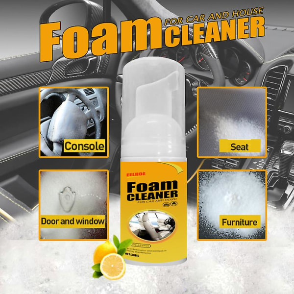 Multi Purpose Foam Cleaner Deep Cleaner Til Bil Interiør Sofa Tæpper 120ml