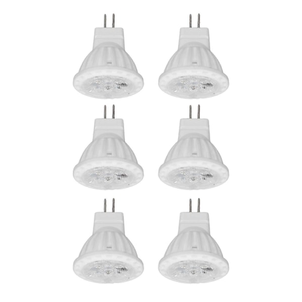 6 stk MR11 LED-lys pære 4W GU4 Dobbel Pin Pære Dimbar 360lm Lampe for Gangvei Hage Landskap Områder 220V Varmt Lys 3000K