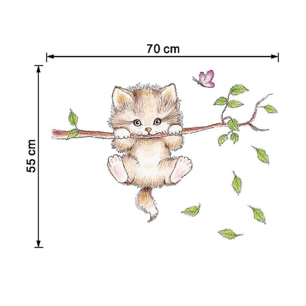 Ihana Kissan Kiipeily Puun Seinä Tarra Tarra 1 Kpl Värikäs