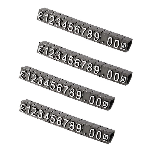 30 set Plastkuber Prisvisningsetiketter Justerbar Nummerställ Ram Etikett Butik