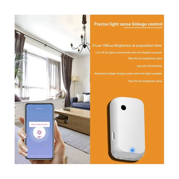 Wifi Ljussensor Intelligent Hembelysning Sensor Koppling Kontroll Ljusstyrka Sensor Illuminati