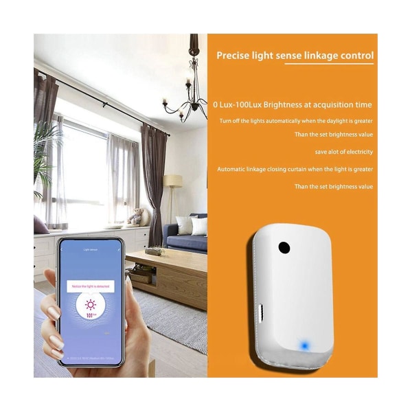 Wifi lyssensor Intelligent hjemmebelysningssensor koblingskontroll Lysstyrkesensor Illuminati