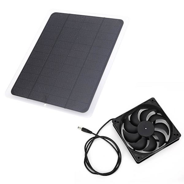 12V 10W Solcellepanel med USB-utgang for batterilading og sett med vifte for kjæledyr
