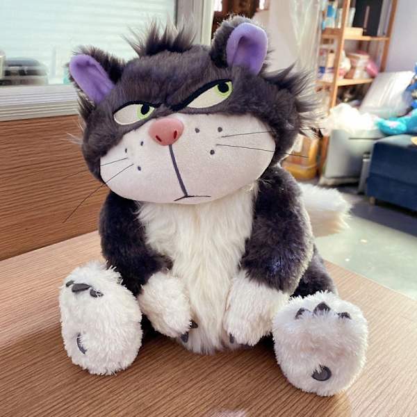 11,8 tommers sint katt bamse, søt katt kosebamse myk Kawaii Anime bamse ond svart katt plushie for barn