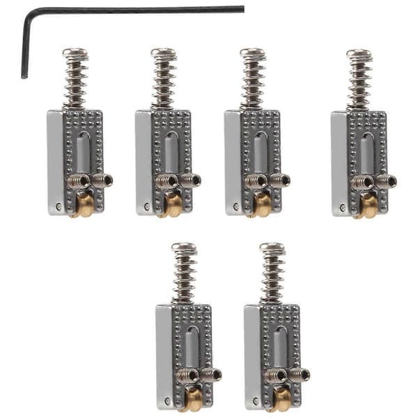 6 Rullbro Tremolo Stallar Med Nyckel För Strat Tele Elgitarr
