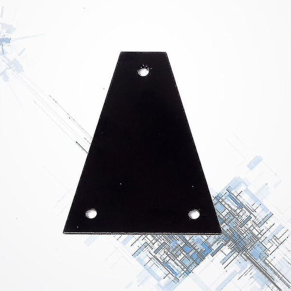 3 hål Triangel Aluminiumlegering Truss Rod Cover för elektrisk gitarr bas elektrisk gitarr Ersättningsdelar Gr07 (svart)