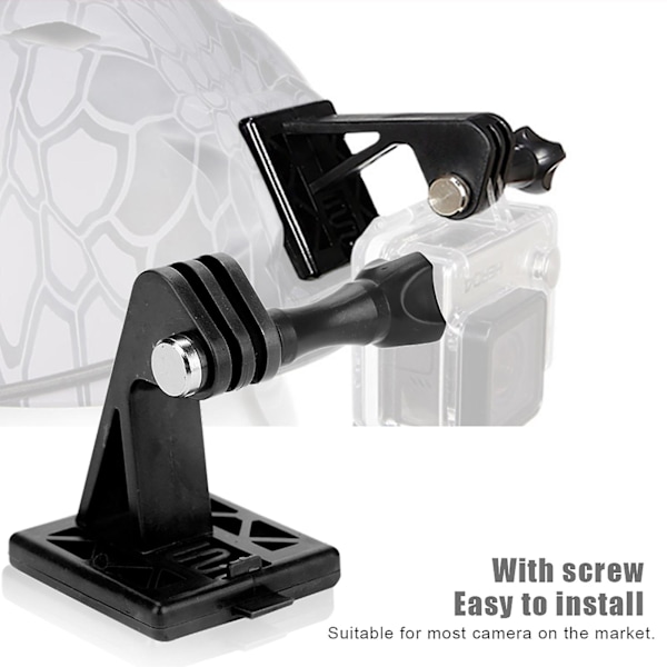 Bærbar Hjelmkamera Adapter Base Mount - Letvægts Nylon (Sort)