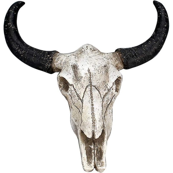 Anheng Håndverk Veggdekorasjon Realistiske minifigurer Lange horn 3d Moderne Boliginnredning Okse Skull Design Skulptur