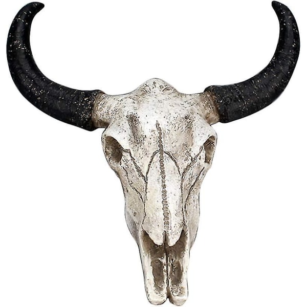 Hänge hantverk Väggdekoration Realistiska minifigurer Långa horn 3d Modern heminredning Bull Skull Design Skulptur