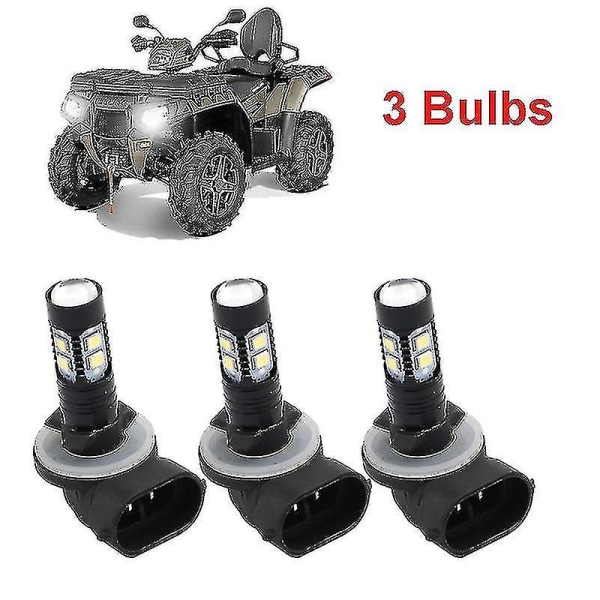 3 kpl ATV-ajovalojen LED-lamput 150W 3600lm 6000K Valkoinen Tehokas Lamppu Polaris Sportsman 110 300 400 450 500 550 570 600