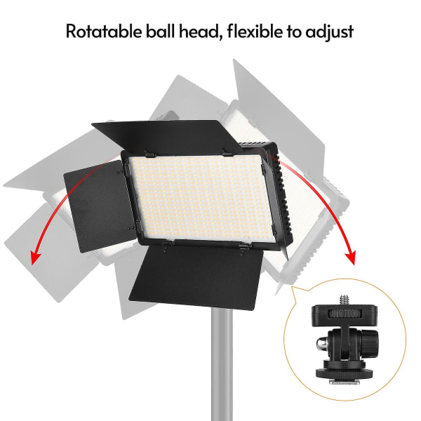 Led-600 Led Video Light Professional Photography Light Panel 600pcs Bright Light Beads Adjustable Bi-color Temperature 3200-5600k Dimmable Brightness