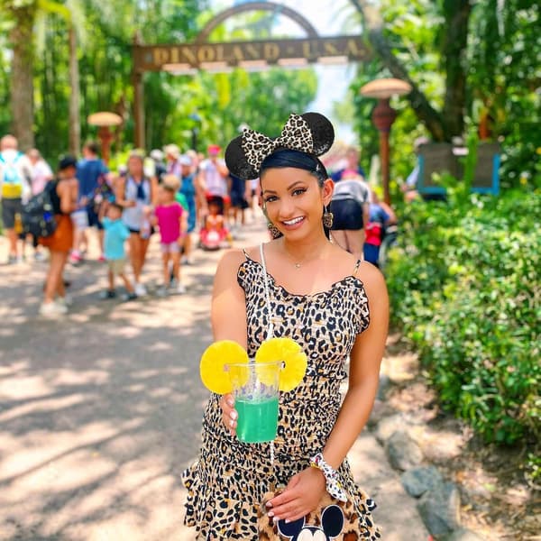 Mickey Mouse ørebøjle, paillet-ørebøjle med leopardprint-sløjfe, glitrende festhårtilbehør (leopardprint).