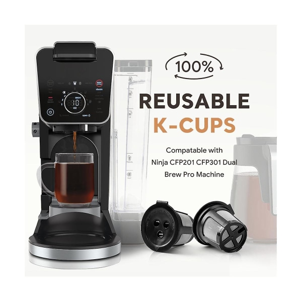 Genanvendeligt kaffefilter til Ninja Cfp201 Cfp301 Brew Pro Machine Brewing Coffee Machine K-cups Filte