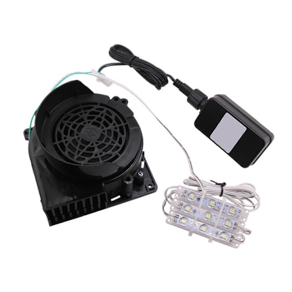 Blæser til oppustelige figurer - 12V 1.5A Blæsermotor med 3 LED Lys 220V Fk