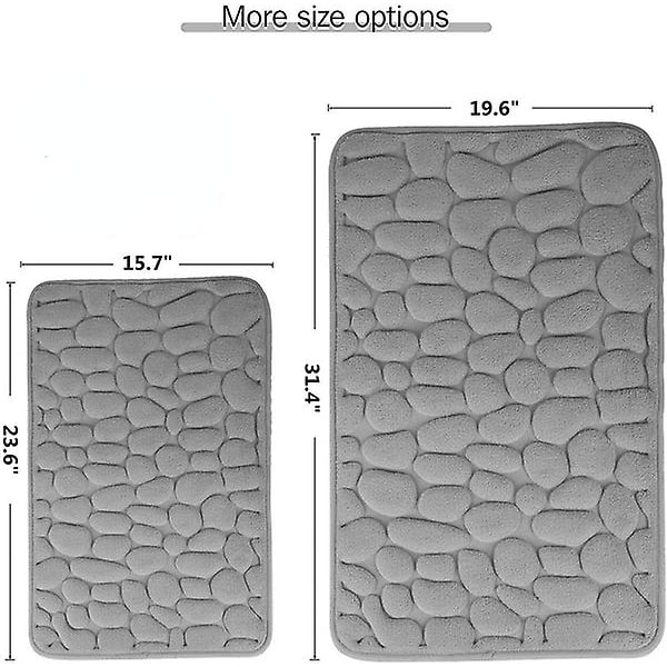 Badematte sett med memory foam, sklisikker, vaskbar