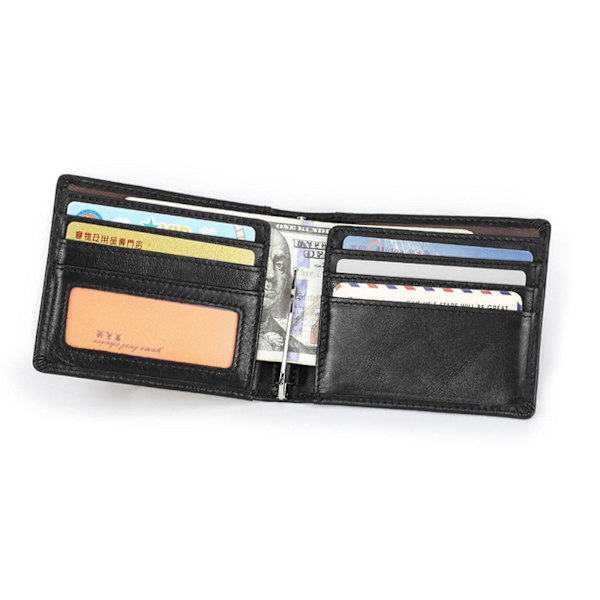 Miesten nahkainen ohut lompakko Rfid Casual Money For Case Lompakot Airtagille