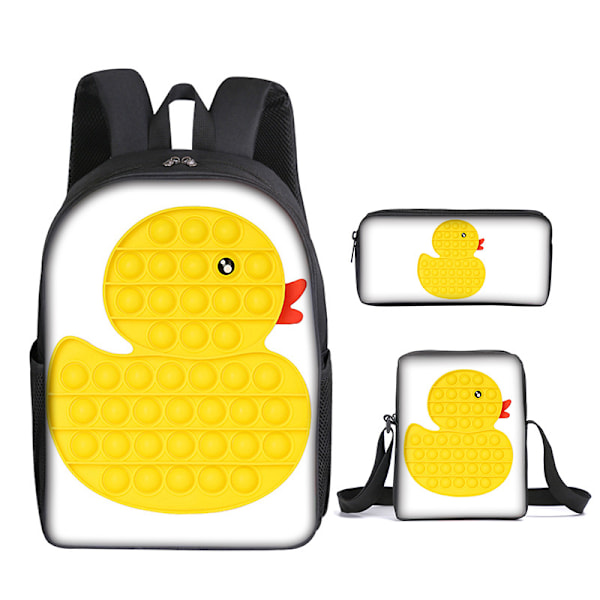 Three piece school bag set in multiple sizes