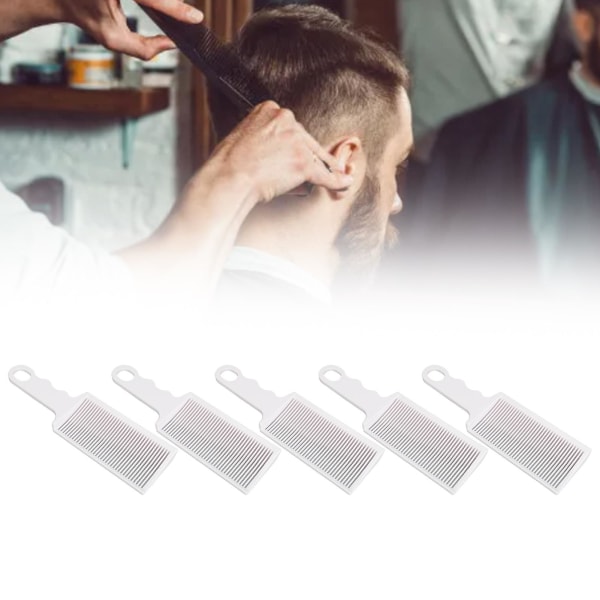 5 kpl Fade Combs Kaareva, tasainen yläosa sijoittuva muotoilu Antistaattinen ammattimainen hiustenleikkauskampa miesten kampaajille