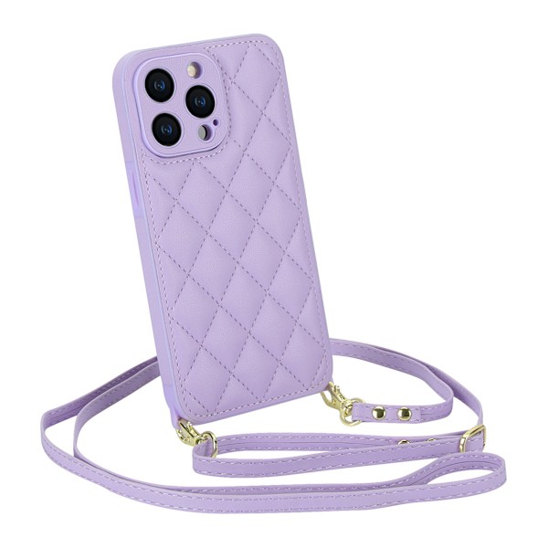 iPhxne se mobiltelefon skinnveske crossbody purple