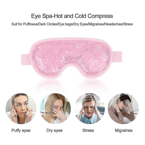 Uudelleen käytettävä geelimäinen silmänaamio turvonneille silmille, jääsilmämaski Kylmä silmänaamio