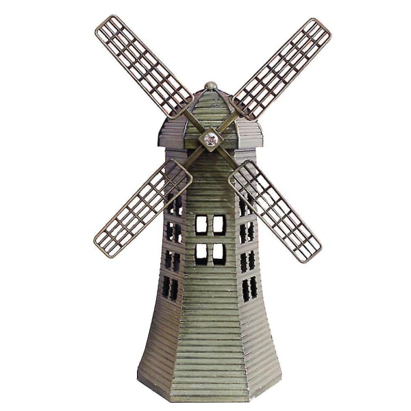 1 stk hollandsk vindmølle retro metal kreativ legering ornament kunsthåndværk souvenirs til kontor stue Hjem